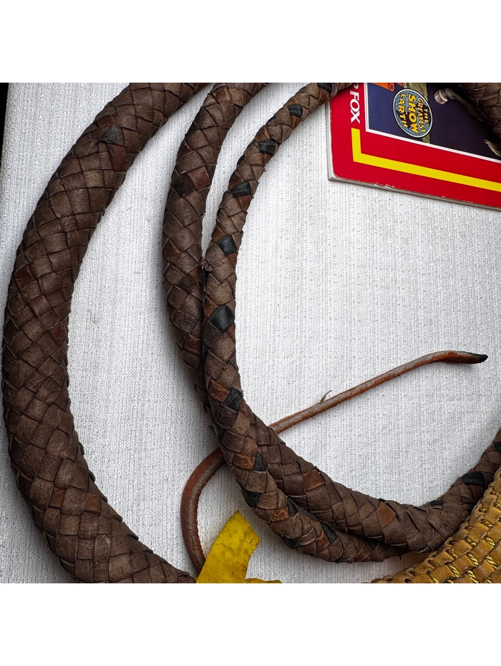 Authentic Ringling Bros Barnum Bailey Cobra Handle Lion Tamer Circus Whip - Picture 11 of 15